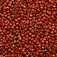 50g Toho Round Seed Bead 8/0 Gilded Marble Orange (1707)