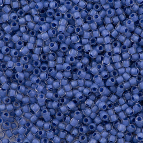 50g Toho Round Seed Bead 8/0 Inside Color Crystal Neon Purple Lined (977)