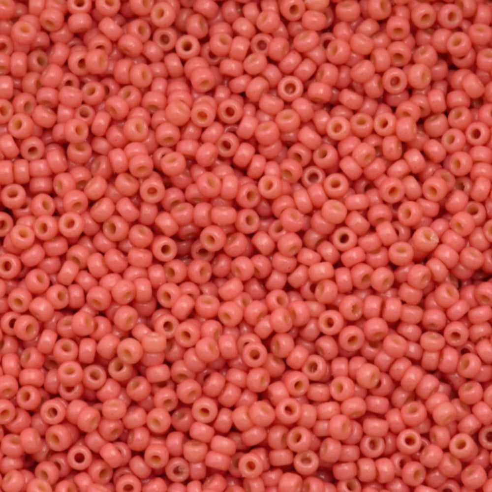 Miyuki Round Seed Bead 8/0 Duracoat Dyed Opaque Light Watermelon 22g Tube (4464)