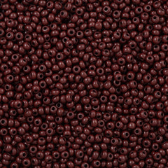 50g Czech Seed Bead 10/0 Opaque Dark Brown (13780)