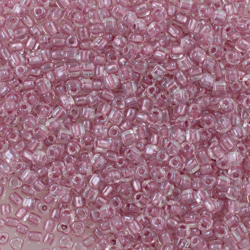 Miyuki Triangle Seed Bead 10/0 Inside Color Lined Sparkle Peony Pink (1524)