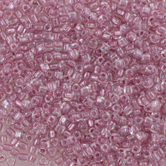 Miyuki Triangle Seed Bead 10/0 Inside Color Lined Sparkle Peony Pink (1524)