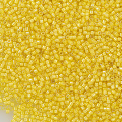 25g Miyuki Delica seed bead 11/0 Inside Dyed Color Yellow White DB1776