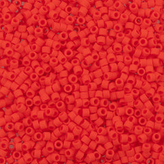 Miyuki Delica Seed Bead 11/0 Matte Opaque Red Coral 2-inch Tube DB757