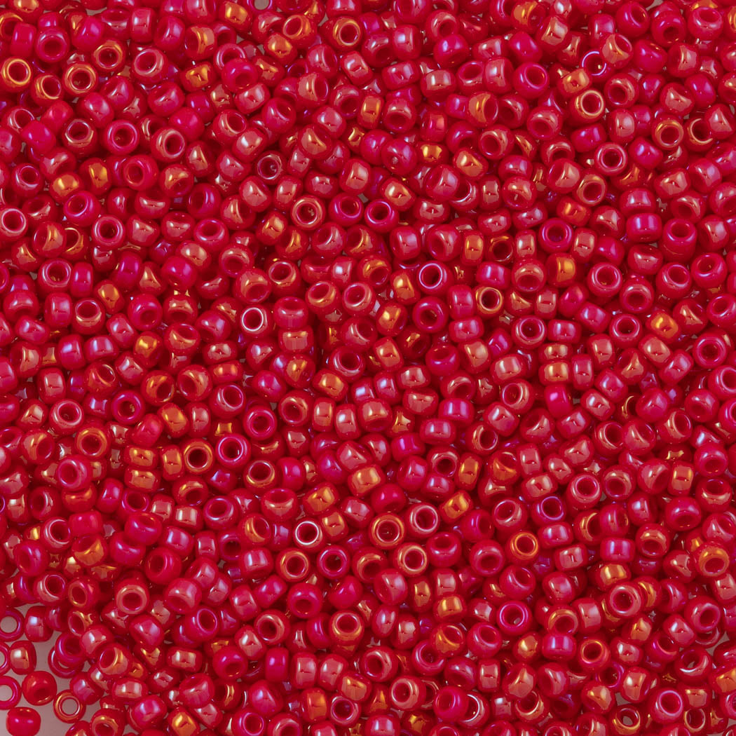 Miyuki Round Seed Bead 15/0 Opaque Red Luster (1943)