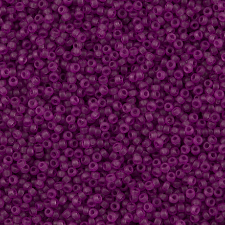 Miyuki Round Seed Bead 15/0 Semi-Matte Dyed Transparent Lavender 2-inch Tube (1620)