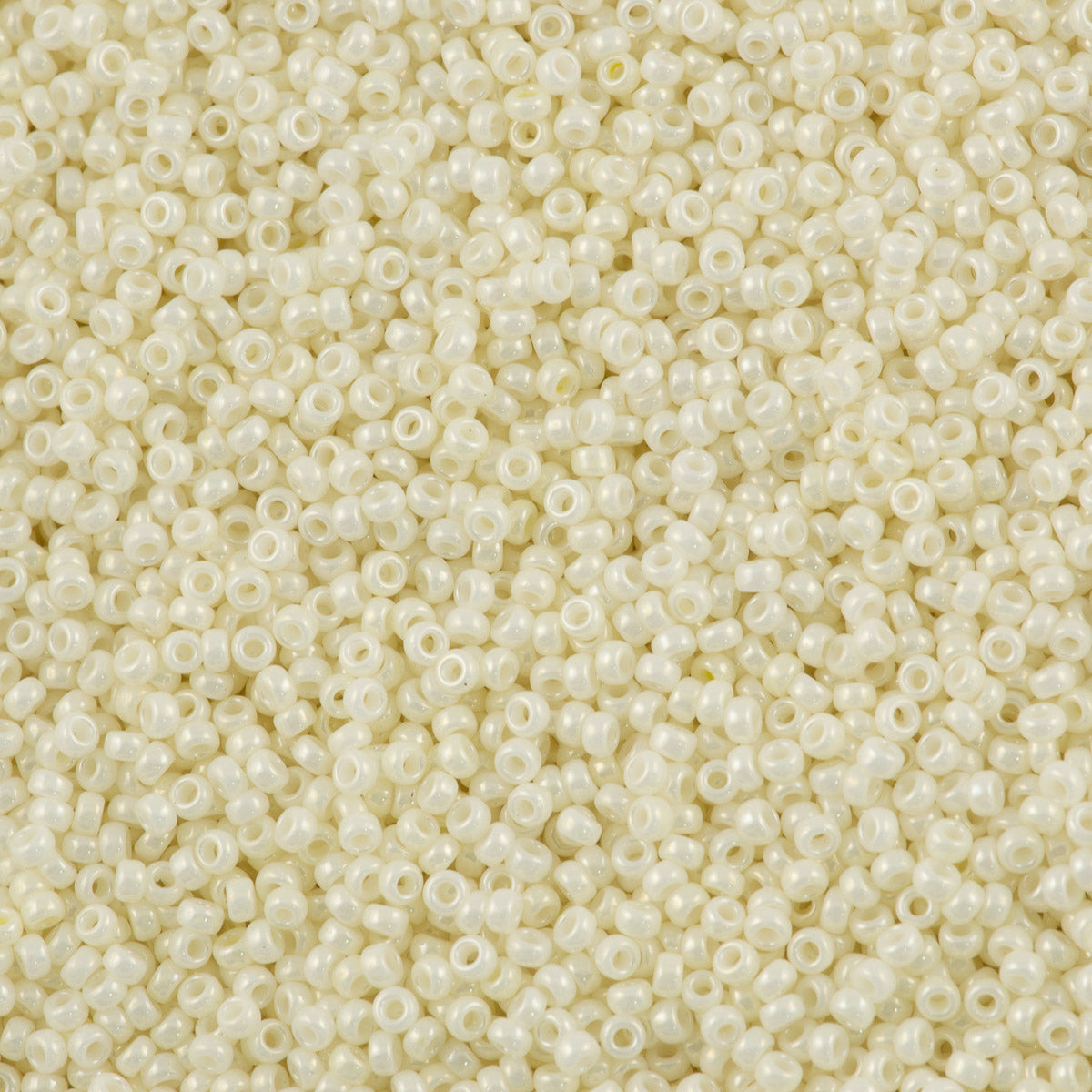 Miyuki Round Seed Bead 15/0 Cream Ceylon 2-inch Tube (594)
