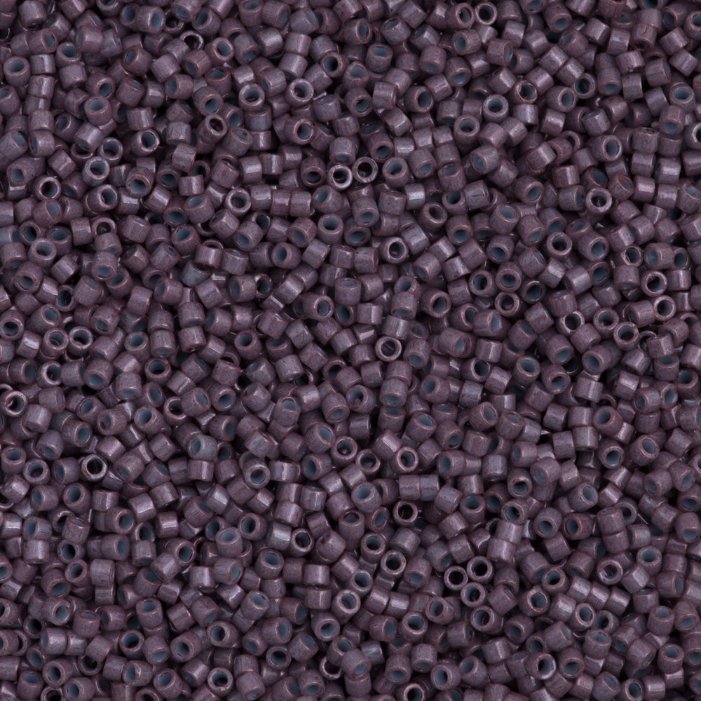 Miyuki Delica Seed Bead 11/0 Opaque Dyed Dark Purple 2-inch Tube DB662