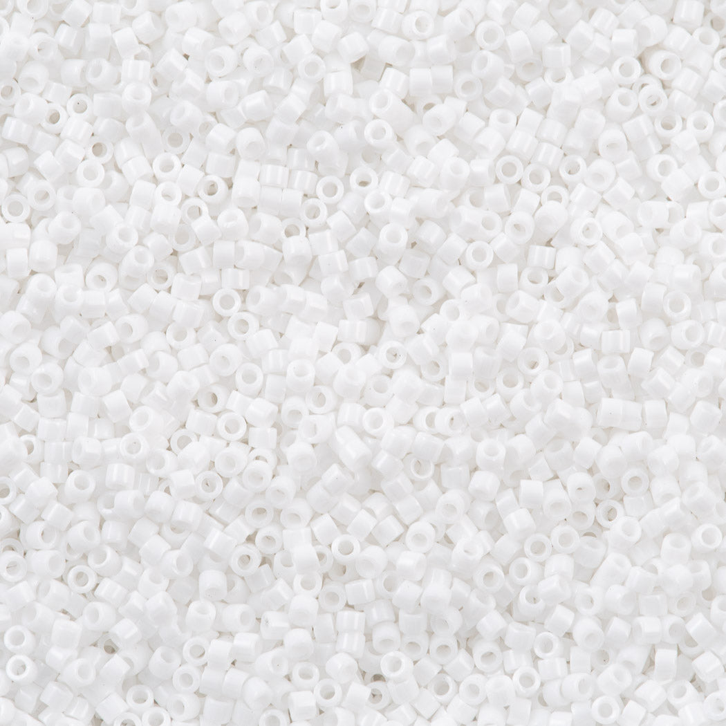 100g Miyuki Delica seed bead 11/0 Opaque White DB200