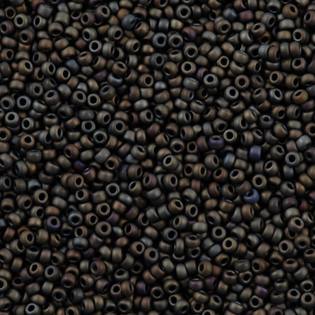 50g Miyuki Round Seed Bead 11/0 Metallic Matte Olive (2013)
