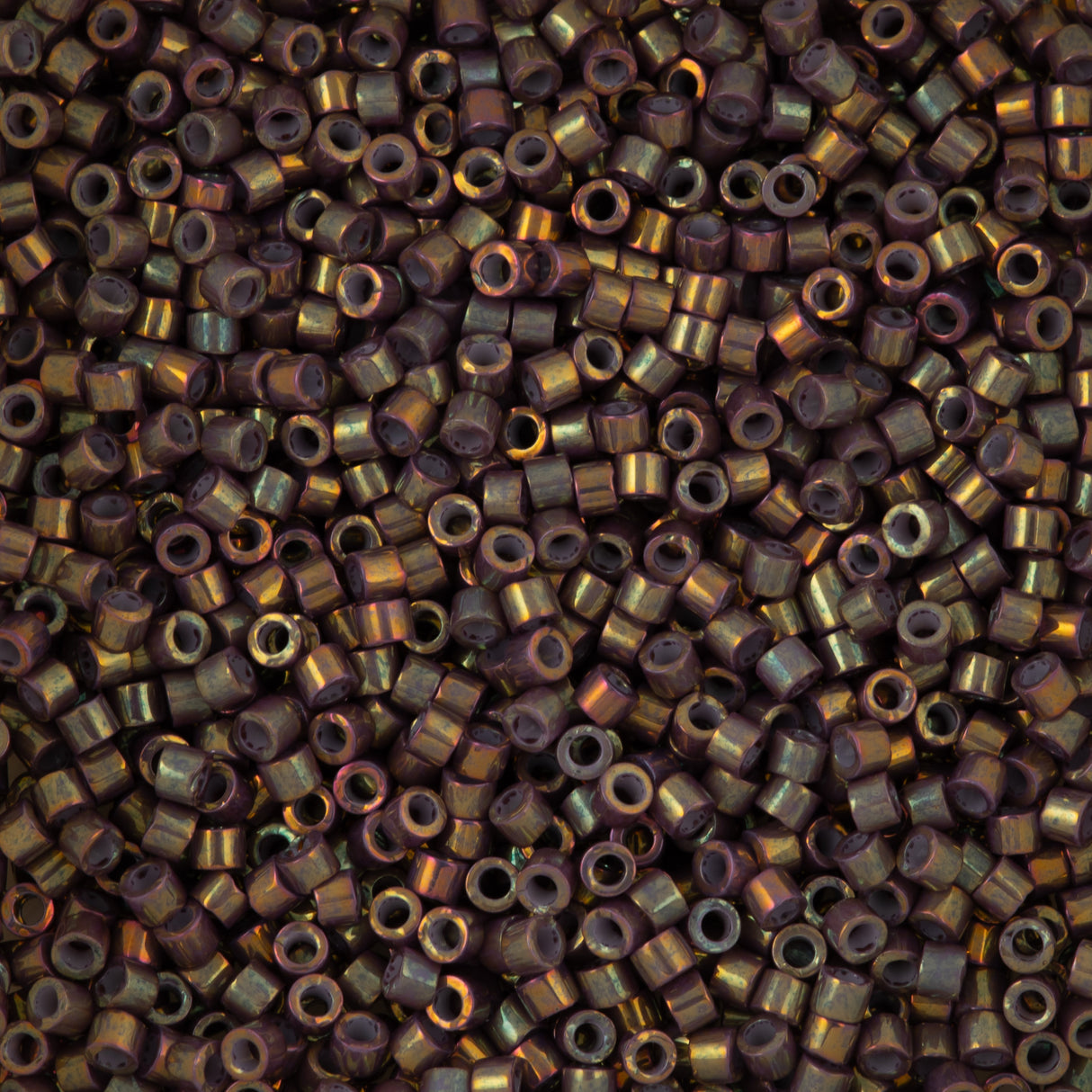 Miyuki Delica Seed Bead 11/0 Metallic Dusty Mauve Gold Iris DB1011