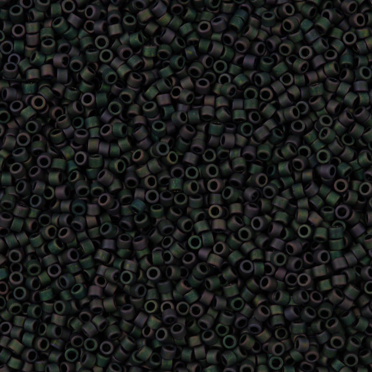 25g Miyuki Delica Seed Bead 11/0 Matte Metallic Bronze Dark Green DB327