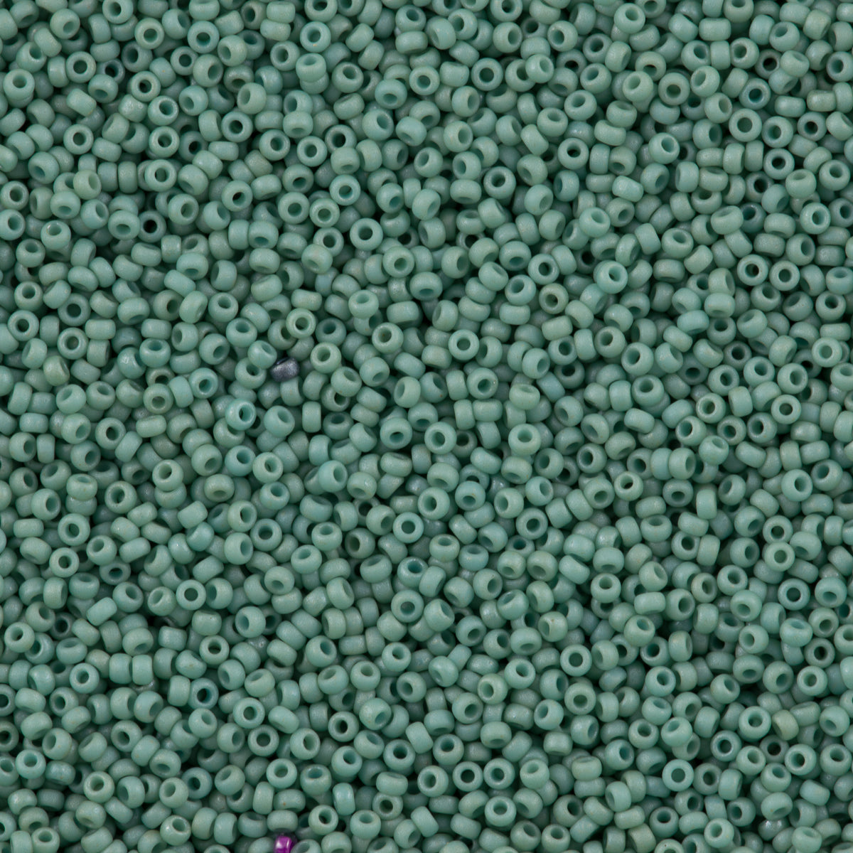 Miyuki Round Seed Bead 15/0 Opaque Matte Pale SeaFoam 2-inch Tube (2028)
