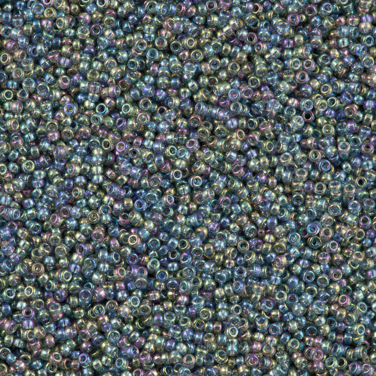 Miyuki Round Seed Bead 15/0 Transparent Gray Luster AB 2-inch Tube (2440)