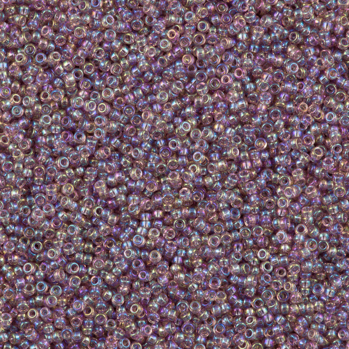 Miyuki Round Seed Bead 15/0 Transparent Lavender AB 2-inch Tube (256)