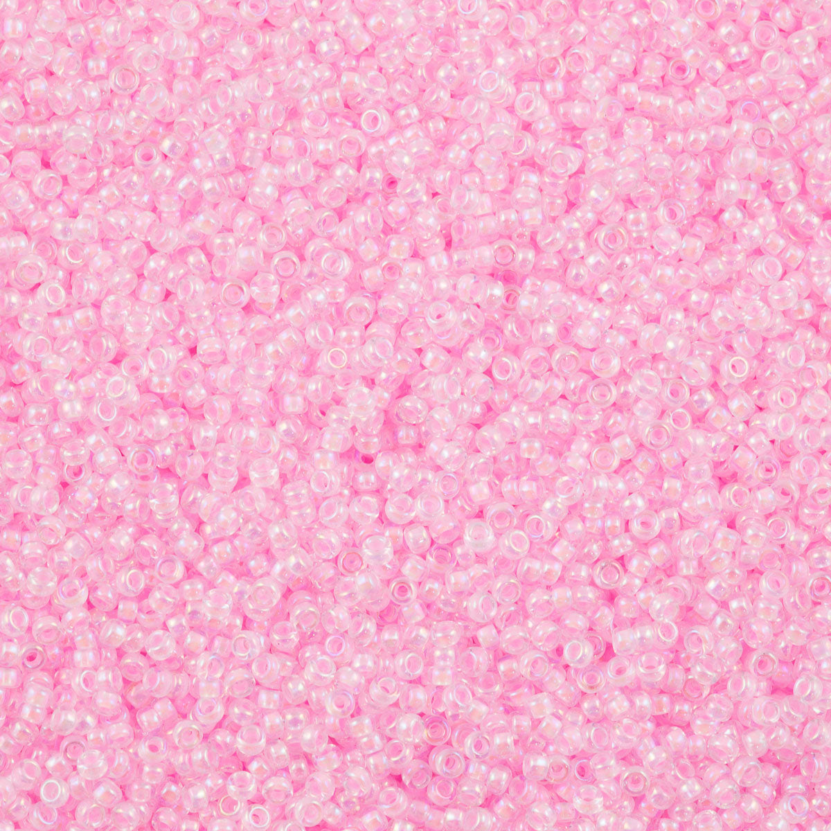 Miyuki Round Seed Bead 15/0 Inside Color Lined Pink AB 2-inch Tube (272)