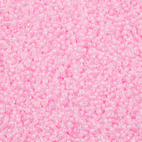 Miyuki Round Seed Bead 15/0 Inside Color Lined Pink AB 2-inch Tube (272)
