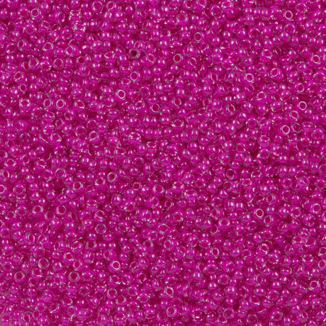 Miyuki Round Seed Bead 15/0 Inside Color Lined Fuchsia 2-inch Tube (209)
