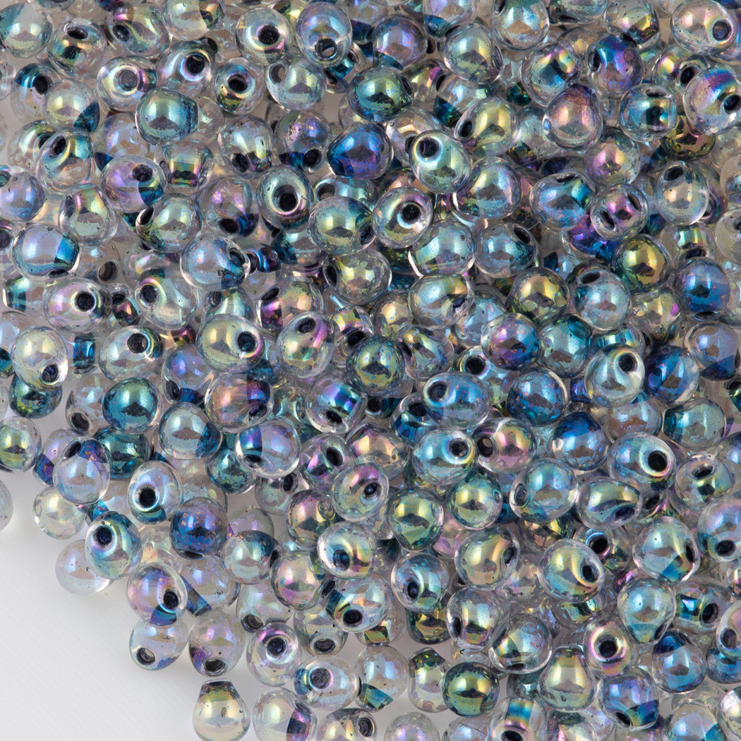 Miyuki Drop Fringe Seed Bead Crystal Noir AB (283)