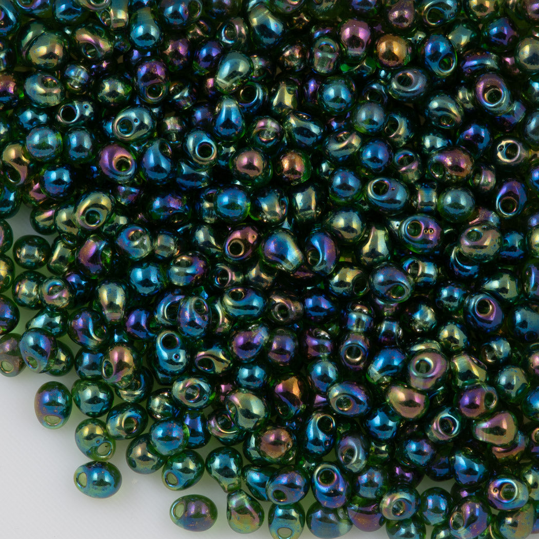 Miyuki Drop Fringe Seed Bead Olive Green AB (288)