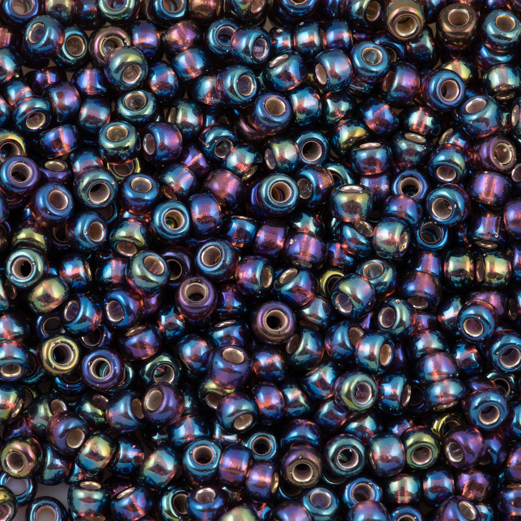 Miyuki Round Seed Bead 6/0 Silver Lined Dark Smoky Amethyst AB (1013)