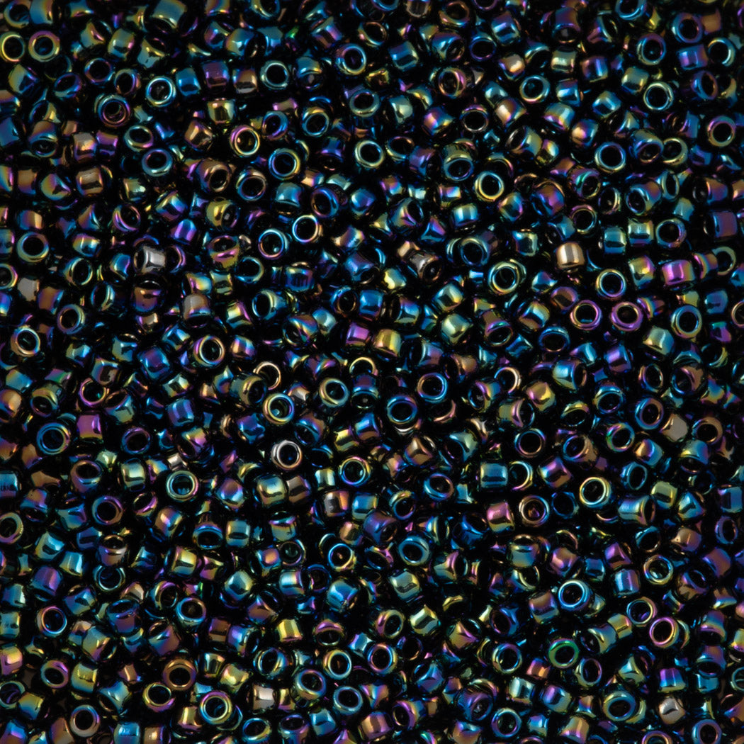 Toho Round Seed Bead 15/0 Metallic Abalone Iris (86)