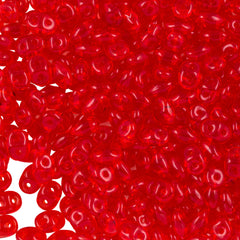 Super Duo 2x5mm Two Hole Beads Siam Ruby (90080)
