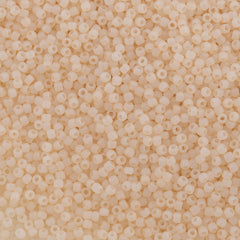 Toho Round Seed Bead 11/0 Transparent Ceylon Matte Cream 2.5-inch Tube (147F)