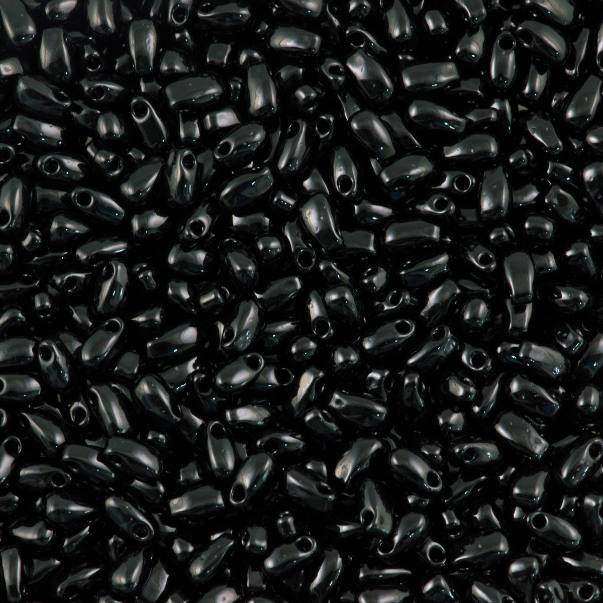 Miyuki Long Drop Seed Bead Opaque Black 10g (401)