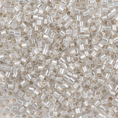 25g Miyuki Delica Seed Bead 11/0 Silver Lined Crystal DB41