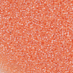 25g Miyuki Delica seed bead 11/0 Crystal Glazed Luster Tangerine DB1480