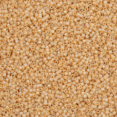 Miyuki Delica Seed Bead 11/0 Opaque Luster Butter Rum AB 2-inch Tube DB1571