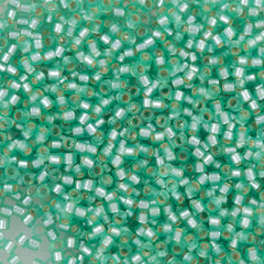 Miyuki Delica Seed Bead 11/0 Silver Lined Dyed Mint Green DB691