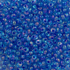 Miyuki 4mm Magatama Seed Bead Cobalt Inside Color Lined Sapphire AB 23g Tube (2167)