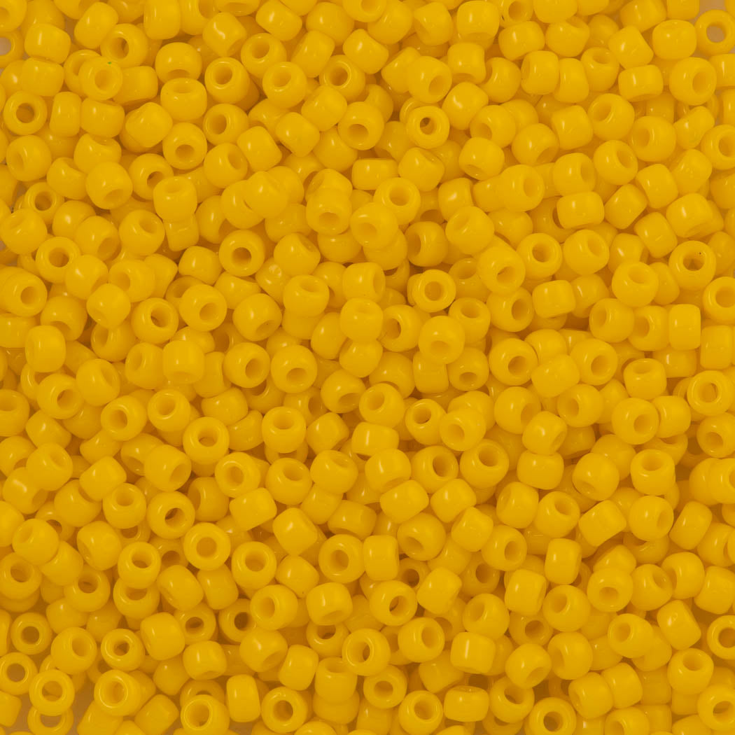 50g Toho Round Seed Bead 8/0 Opaque Medium Yellow (42B)