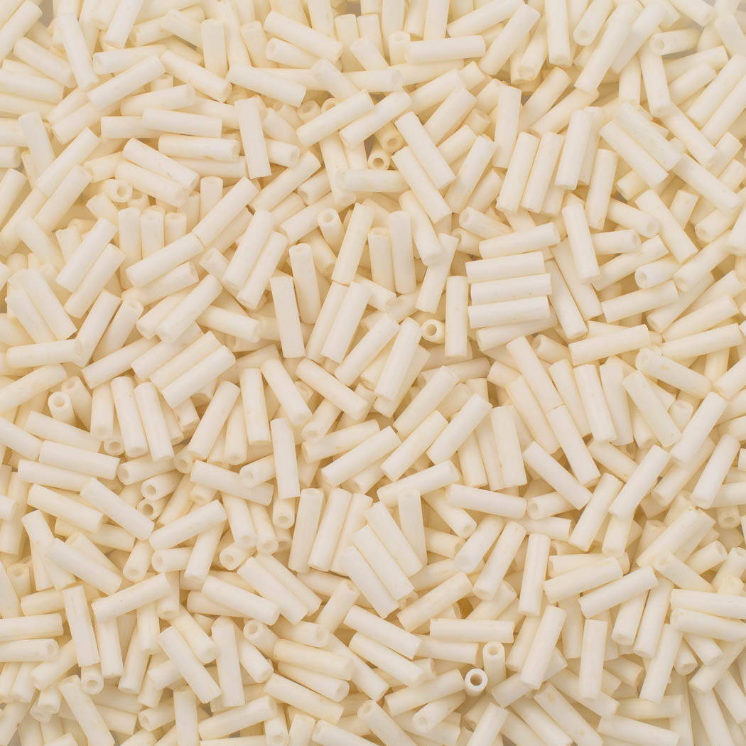 Miyuki 6mm Bugle Bead Opaque Matte Cream (2021)