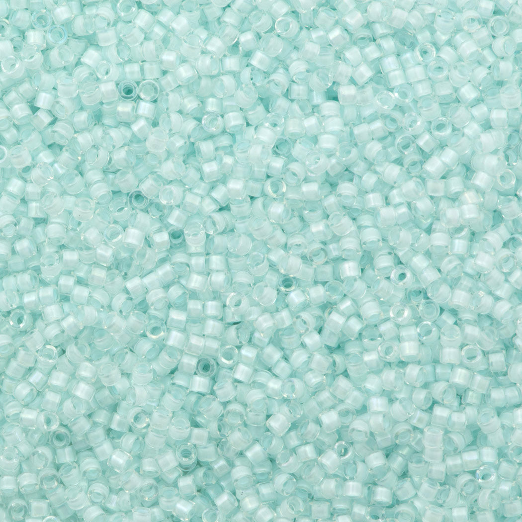 Miyuki Delica Seed Bead 11/0 Inside Dyed Color Aqua Mist 2-inch Tube DB78