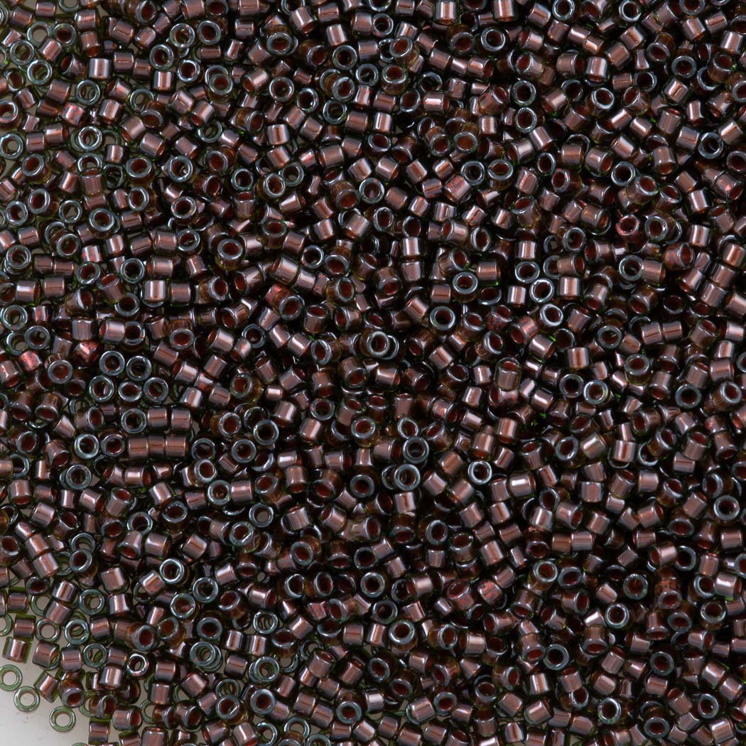 Miyuki Delica Seed Bead 11/0 Inside Dyed Color Peridot Brownie 2-inch Tube DB1710