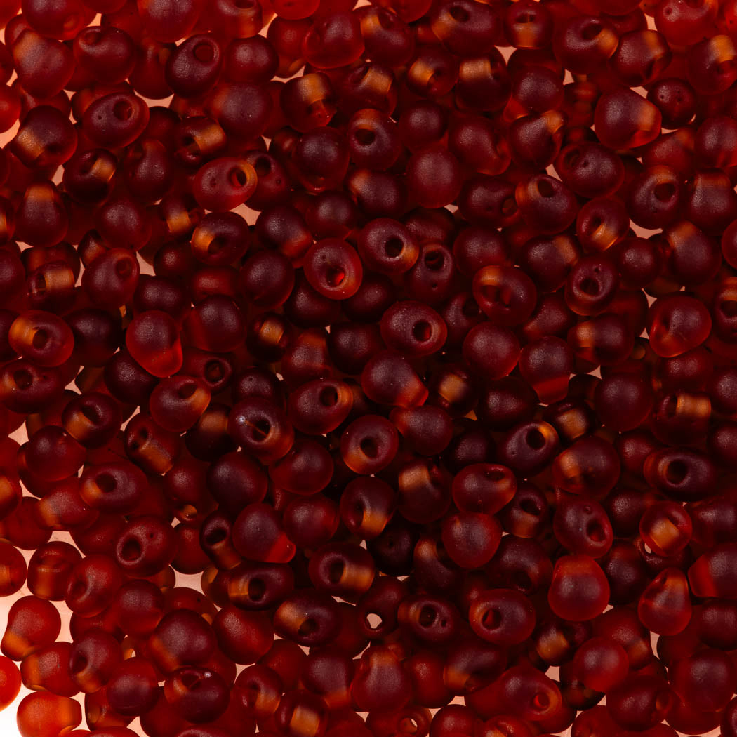 Miyuki Drop Fringe Seed Bead Matte Transparent Dark Amber (134F)