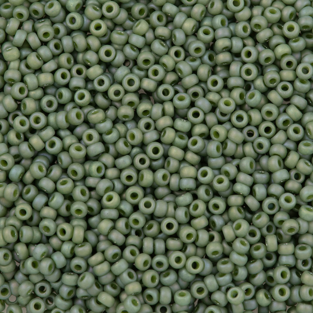 Miyuki Round Seed Bead 11/0 Kiwi Frosted Rainbow Opaque Glazed 22g Tube (4698)
