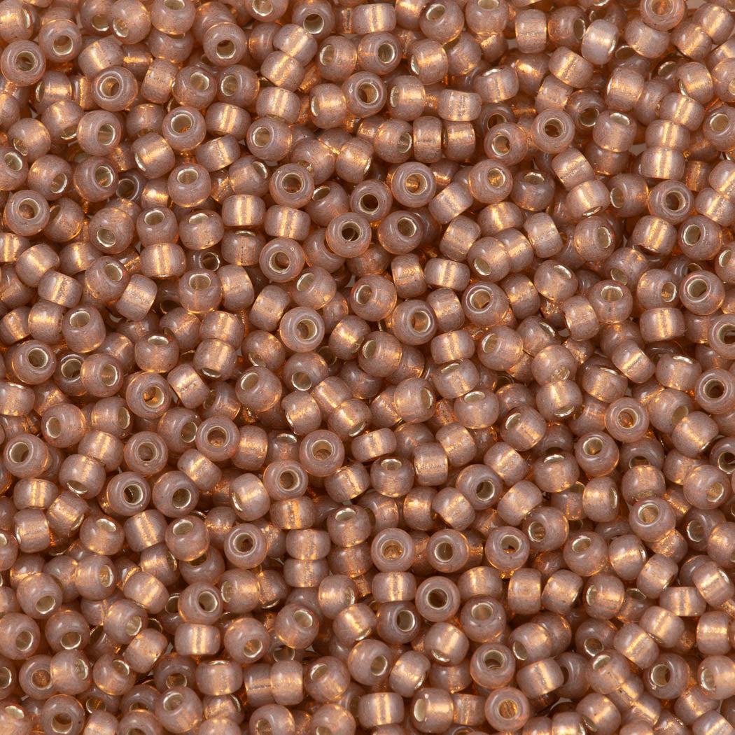 Miyuki Round Seed Bead 8/0 Silver Lined Dyed Bronze (641)