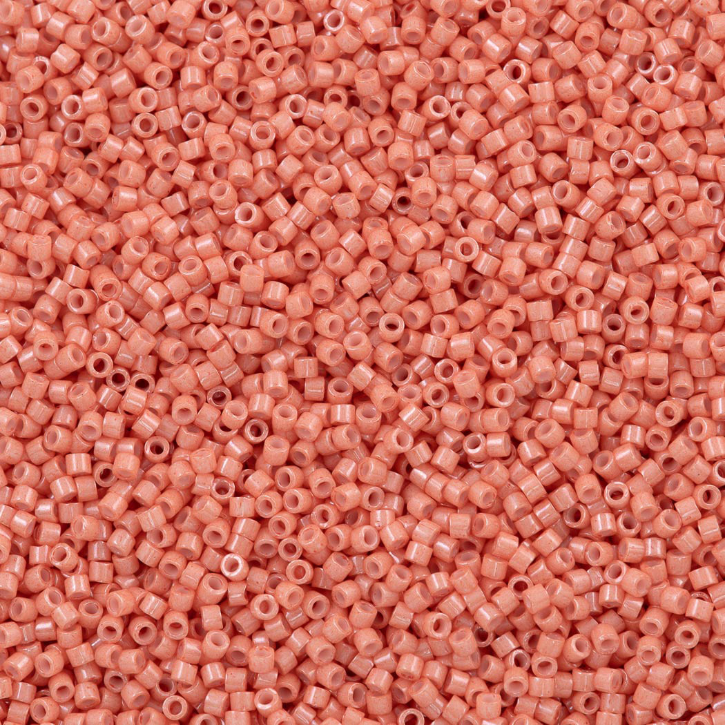 Miyuki Delica Seed Bead 11/0 Dyed Opaque Peach 2-inch Tube DB1363