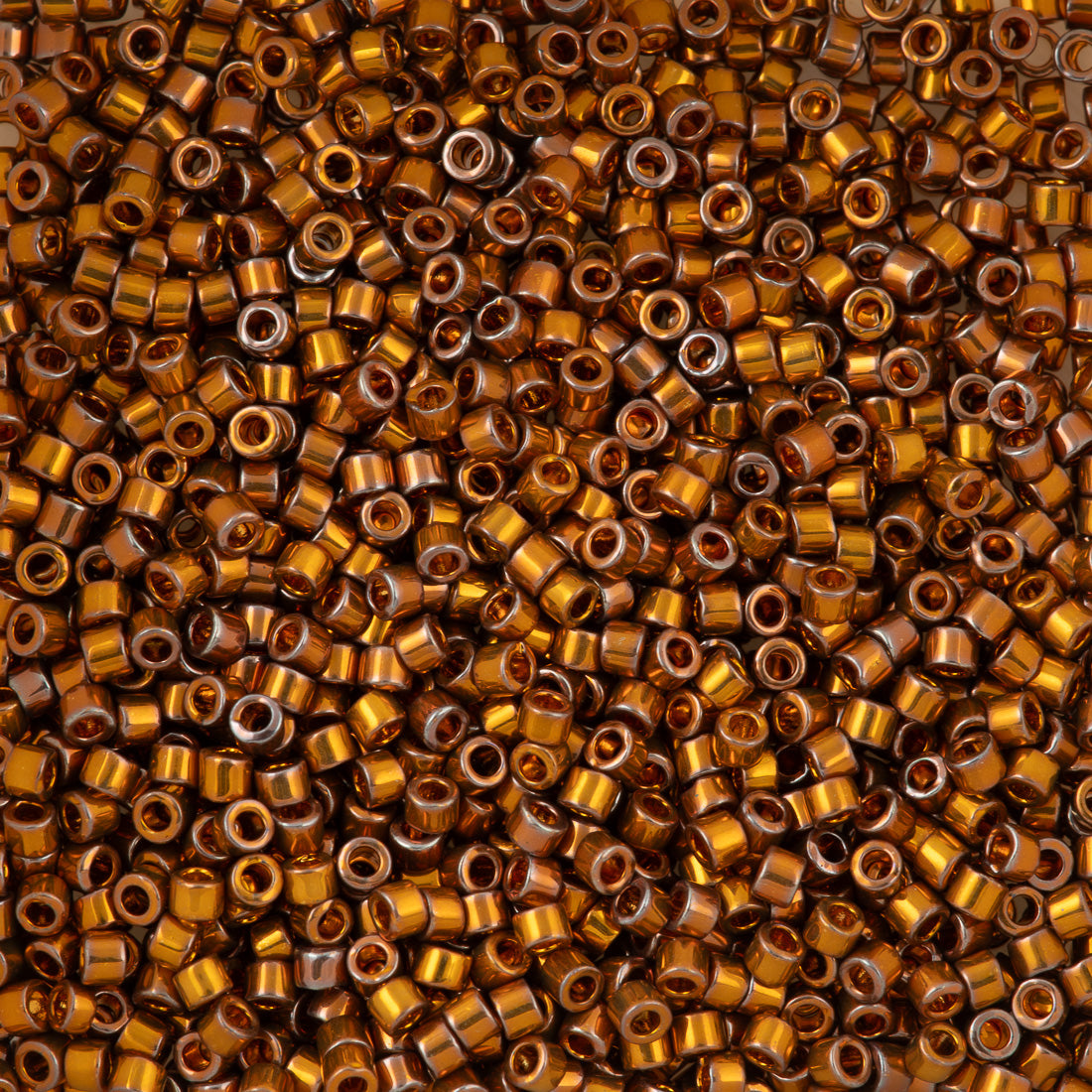 Miyuki Delica Seed Bead 11/0 24kt Plated Dark Gold AB DB505