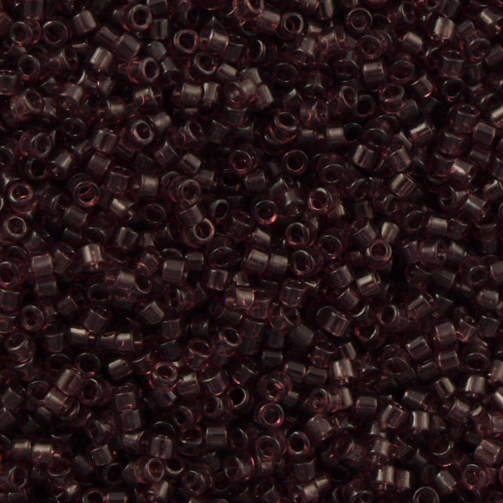 Miyuki Delica Seed Bead 11/0 Transparent Dark Amethyst 2-inch Tube DB1104