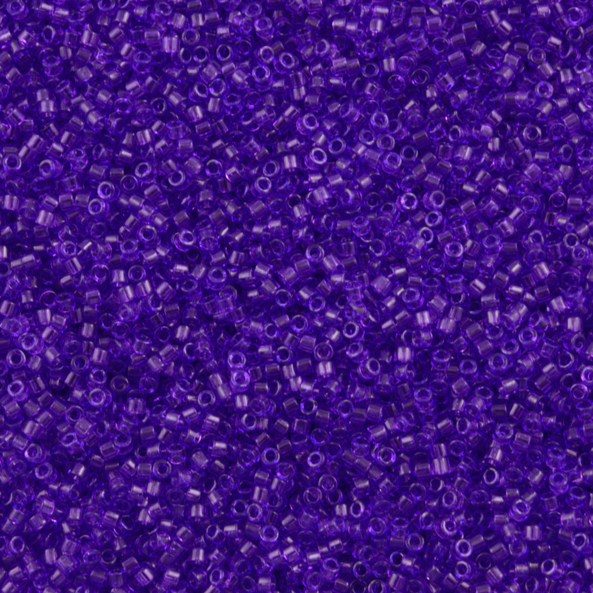 Miyuki Delica Seed Bead 11/0 Transparent Dyed Purple 2-inch Tube DB1315
