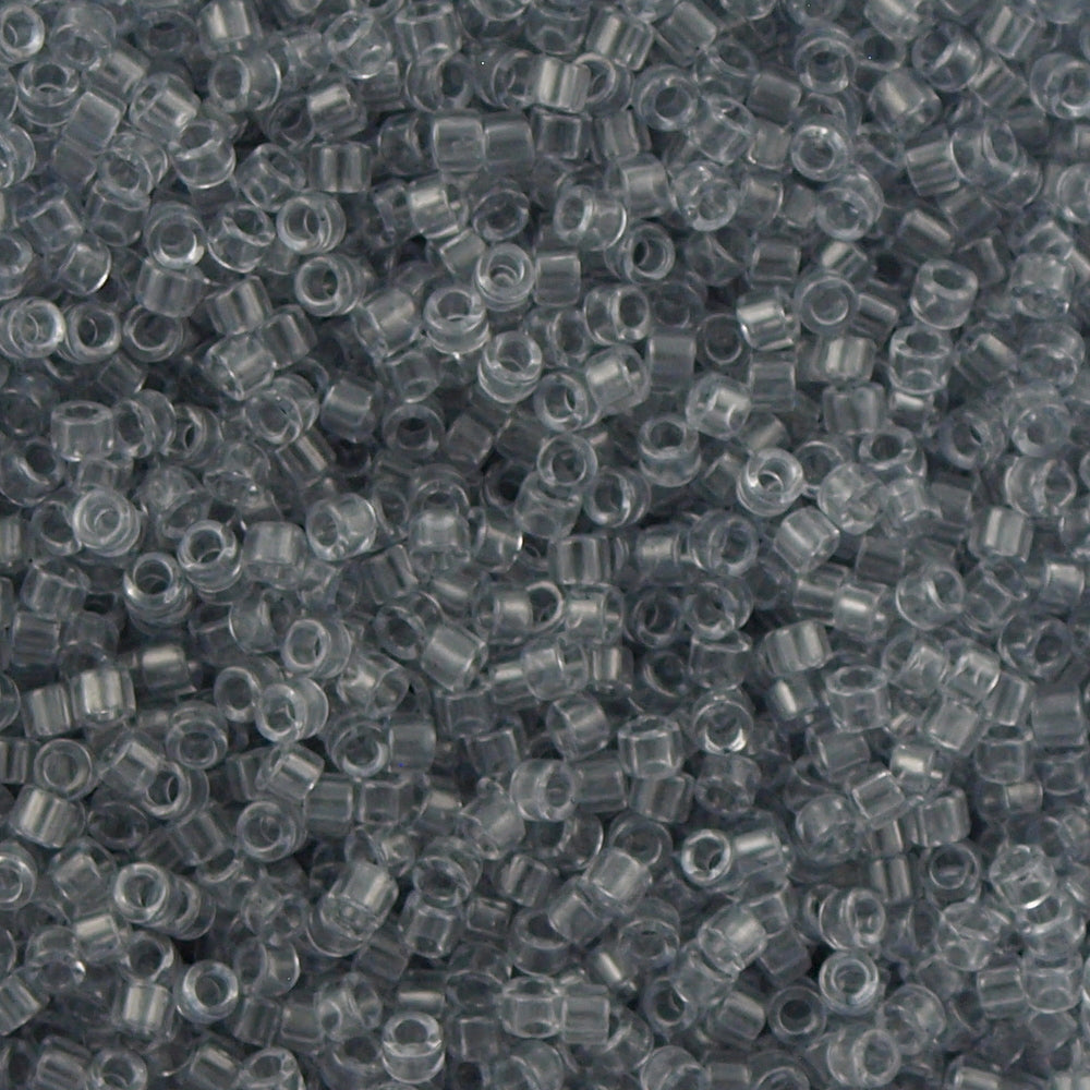 Miyuki Delica Seed Bead 11/0 Crystal Glazed Wolf Grey 2-inch Tube DB1406