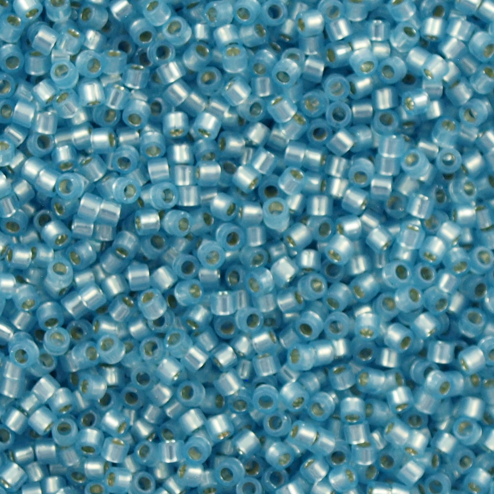 Miyuki Delica Seed Bead 11/0 Opal Silver Lined Dyed Baby Blue DB628