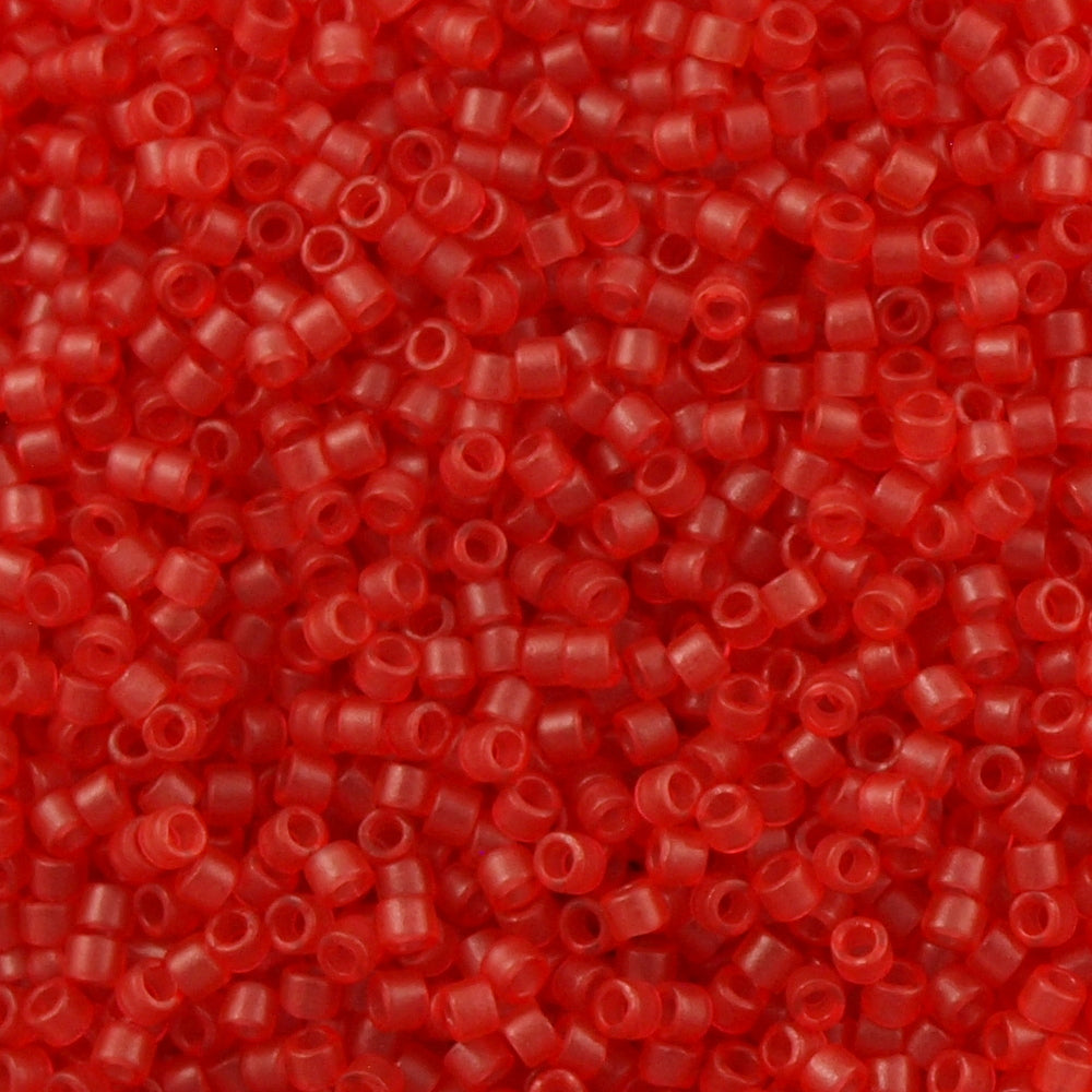 Miyuki Delica Seed Bead 11/0 Matte Transparent Dyed Watermelon 2-inch Tube DB779