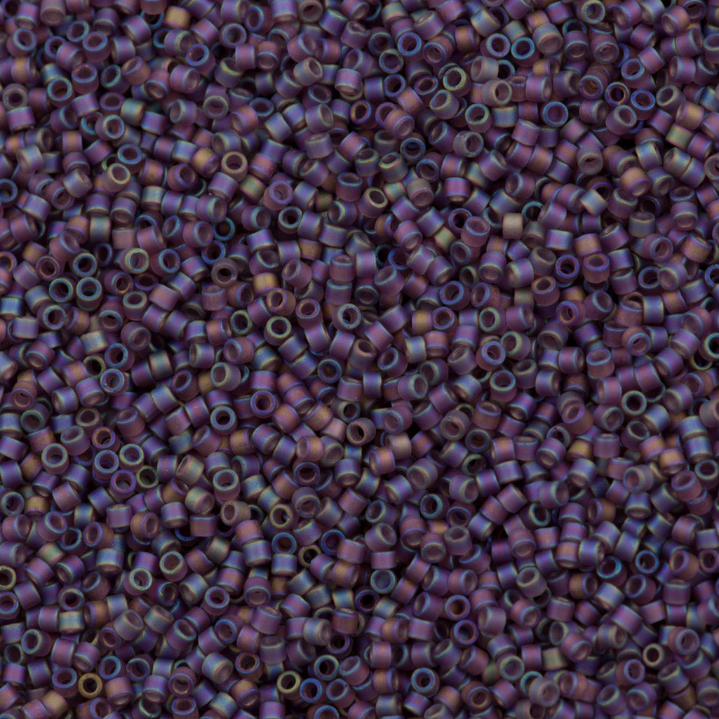 Miyuki Delica Seed Bead 10/0 Matte Transparent Wine AB 7g Tube DBM869