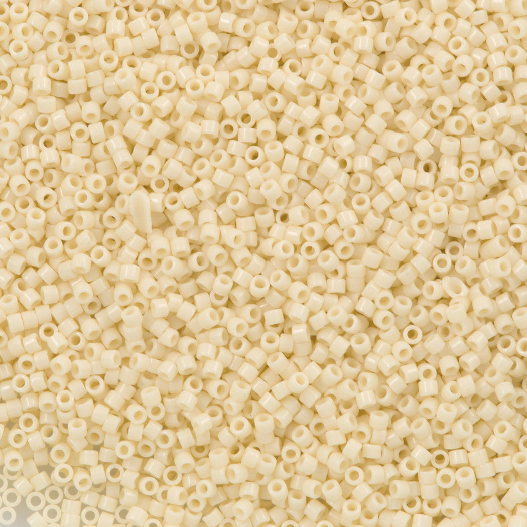 Miyuki Delica Seed Bead 15/0 Opaque Rich Cream 2-inch Tube DBS732